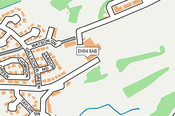 EH54 8AB map - OS OpenMap – Local (Ordnance Survey) EH54 8AB map - OS OpenMap – Local (Ordnance Survey)
