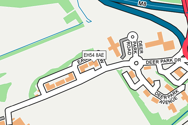 EH54 8AE map - OS OpenMap – Local (Ordnance Survey) EH54 8AE map - OS OpenMap – Local (Ordnance Survey)