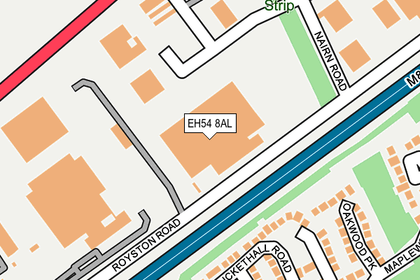 EH54 8AL map - OS OpenMap – Local (Ordnance Survey) EH54 8AL map - OS OpenMap – Local (Ordnance Survey)