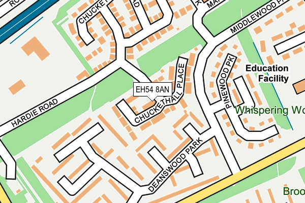 EH54 8AN map - OS OpenMap – Local (Ordnance Survey) EH54 8AN map - OS OpenMap – Local (Ordnance Survey)