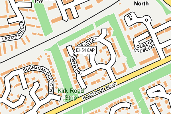 EH54 8AP map - OS OpenMap – Local (Ordnance Survey) EH54 8AP map - OS OpenMap – Local (Ordnance Survey)