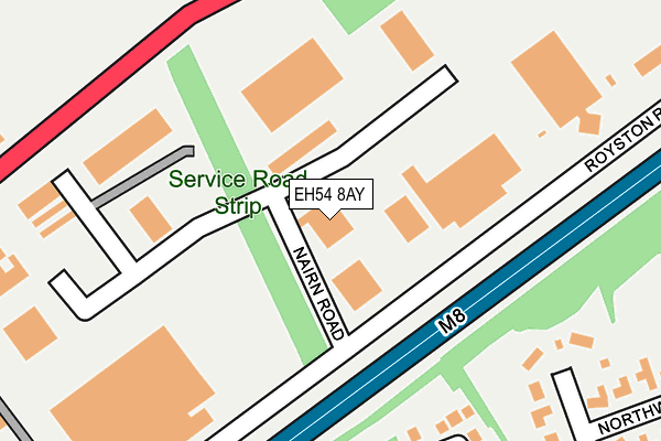 EH54 8AY map - OS OpenMap – Local (Ordnance Survey) EH54 8AY map - OS OpenMap – Local (Ordnance Survey)