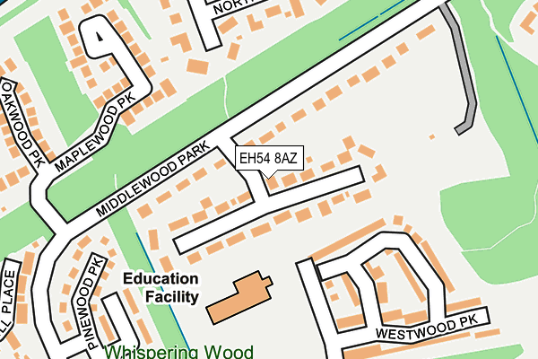 EH54 8AZ map - OS OpenMap – Local (Ordnance Survey) EH54 8AZ map - OS OpenMap – Local (Ordnance Survey)