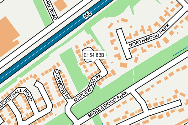 EH54 8BB map - OS OpenMap – Local (Ordnance Survey) EH54 8BB map - OS OpenMap – Local (Ordnance Survey)