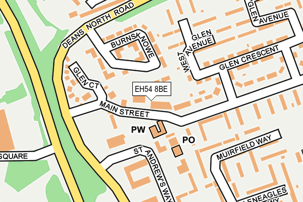 EH54 8BE map - OS OpenMap – Local (Ordnance Survey) EH54 8BE map - OS OpenMap – Local (Ordnance Survey)