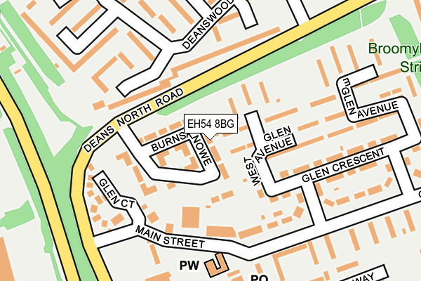EH54 8BG map - OS OpenMap – Local (Ordnance Survey) EH54 8BG map - OS OpenMap – Local (Ordnance Survey)