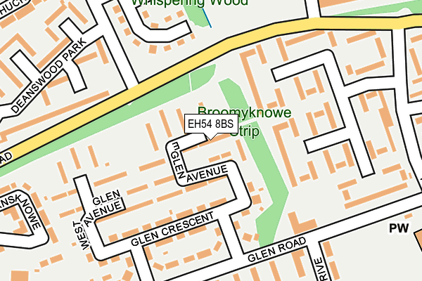EH54 8BS map - OS OpenMap – Local (Ordnance Survey) EH54 8BS map - OS OpenMap – Local (Ordnance Survey)