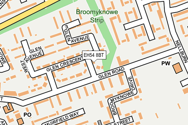 EH54 8BT map - OS OpenMap – Local (Ordnance Survey) EH54 8BT map - OS OpenMap – Local (Ordnance Survey)