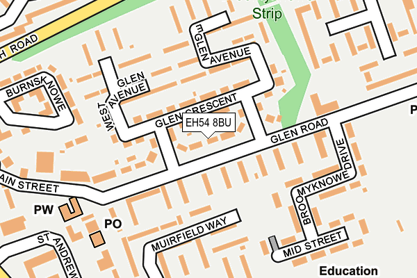 EH54 8BU map - OS OpenMap – Local (Ordnance Survey) EH54 8BU map - OS OpenMap – Local (Ordnance Survey)