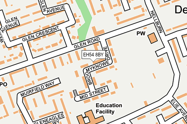 EH54 8BY map - OS OpenMap – Local (Ordnance Survey) EH54 8BY map - OS OpenMap – Local (Ordnance Survey)