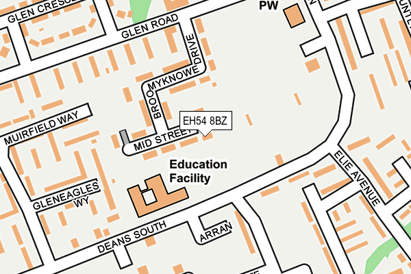 EH54 8BZ map - OS OpenMap – Local (Ordnance Survey) EH54 8BZ map - OS OpenMap – Local (Ordnance Survey)