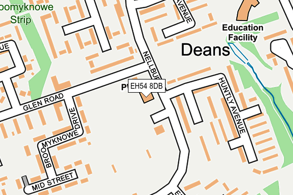 EH54 8DB map - OS OpenMap – Local (Ordnance Survey) EH54 8DB map - OS OpenMap – Local (Ordnance Survey)