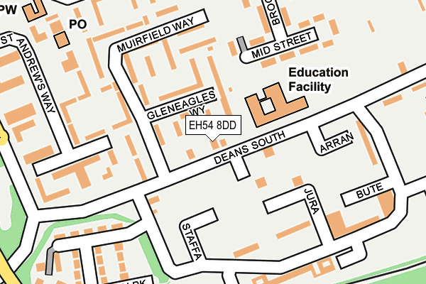 EH54 8DD map - OS OpenMap – Local (Ordnance Survey) EH54 8DD map - OS OpenMap – Local (Ordnance Survey)