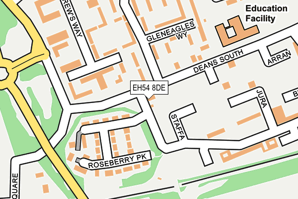 EH54 8DE map - OS OpenMap – Local (Ordnance Survey) EH54 8DE map - OS OpenMap – Local (Ordnance Survey)
