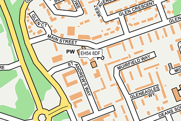 EH54 8DF map - OS OpenMap – Local (Ordnance Survey) EH54 8DF map - OS OpenMap – Local (Ordnance Survey)