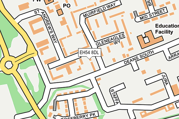 EH54 8DL map - OS OpenMap – Local (Ordnance Survey) EH54 8DL map - OS OpenMap – Local (Ordnance Survey)