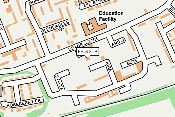 EH54 8DP map - OS OpenMap – Local (Ordnance Survey) EH54 8DP map - OS OpenMap – Local (Ordnance Survey)