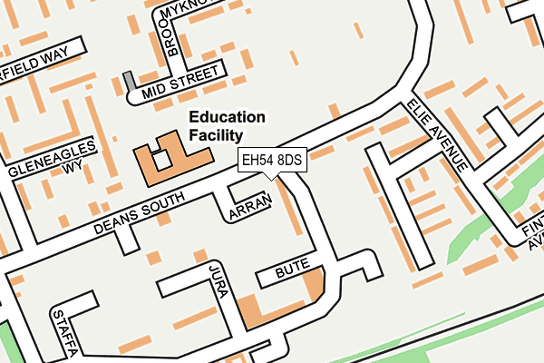EH54 8DS map - OS OpenMap – Local (Ordnance Survey) EH54 8DS map - OS OpenMap – Local (Ordnance Survey)