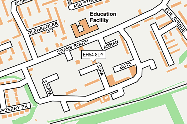 EH54 8DY map - OS OpenMap – Local (Ordnance Survey) EH54 8DY map - OS OpenMap – Local (Ordnance Survey)