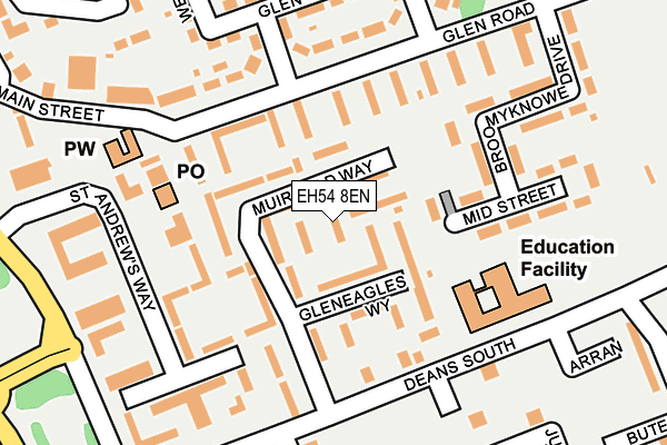 EH54 8EN map - OS OpenMap – Local (Ordnance Survey) EH54 8EN map - OS OpenMap – Local (Ordnance Survey)