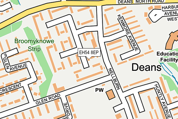EH54 8EP map - OS OpenMap – Local (Ordnance Survey) EH54 8EP map - OS OpenMap – Local (Ordnance Survey)
