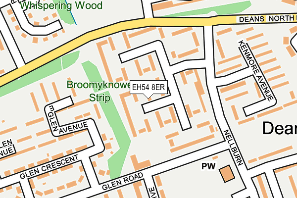 EH54 8ER map - OS OpenMap – Local (Ordnance Survey)