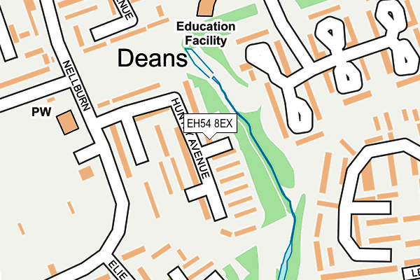 EH54 8EX map - OS OpenMap – Local (Ordnance Survey) EH54 8EX map - OS OpenMap – Local (Ordnance Survey)