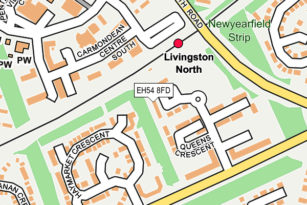 EH54 8FD map - OS OpenMap – Local (Ordnance Survey) EH54 8FD map - OS OpenMap – Local (Ordnance Survey)