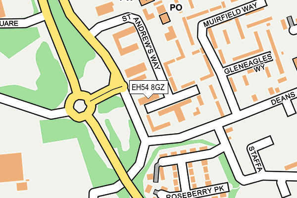 EH54 8GZ map - OS OpenMap – Local (Ordnance Survey) EH54 8GZ map - OS OpenMap – Local (Ordnance Survey)