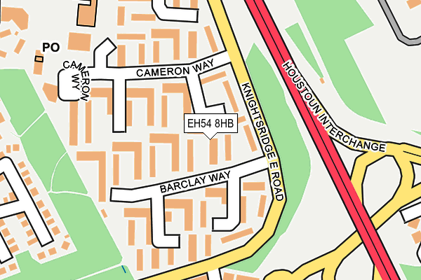 EH54 8HB map - OS OpenMap – Local (Ordnance Survey) EH54 8HB map - OS OpenMap – Local (Ordnance Survey)