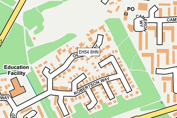 EH54 8HN map - OS OpenMap – Local (Ordnance Survey) EH54 8HN map - OS OpenMap – Local (Ordnance Survey)
