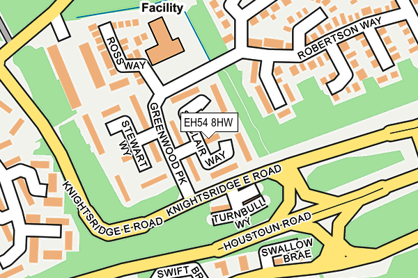 EH54 8HW map - OS OpenMap – Local (Ordnance Survey) EH54 8HW map - OS OpenMap – Local (Ordnance Survey)