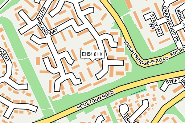 EH54 8HX map - OS OpenMap – Local (Ordnance Survey) EH54 8HX map - OS OpenMap – Local (Ordnance Survey)