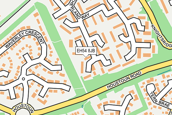 EH54 8JB map - OS OpenMap – Local (Ordnance Survey) EH54 8JB map - OS OpenMap – Local (Ordnance Survey)