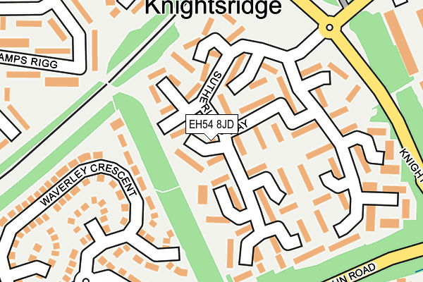 EH54 8JD map - OS OpenMap – Local (Ordnance Survey) EH54 8JD map - OS OpenMap – Local (Ordnance Survey)