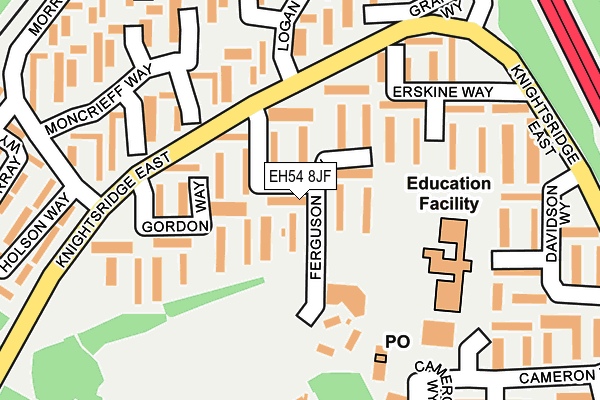 EH54 8JF map - OS OpenMap – Local (Ordnance Survey) EH54 8JF map - OS OpenMap – Local (Ordnance Survey)