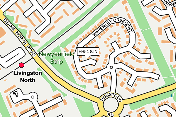 EH54 8JN map - OS OpenMap – Local (Ordnance Survey) EH54 8JN map - OS OpenMap – Local (Ordnance Survey)