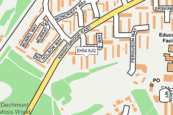 EH54 8JQ map - OS OpenMap – Local (Ordnance Survey) EH54 8JQ map - OS OpenMap – Local (Ordnance Survey)