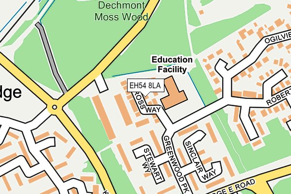 EH54 8LA map - OS OpenMap – Local (Ordnance Survey) EH54 8LA map - OS OpenMap – Local (Ordnance Survey)