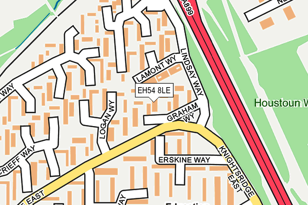 EH54 8LE map - OS OpenMap – Local (Ordnance Survey) EH54 8LE map - OS OpenMap – Local (Ordnance Survey)