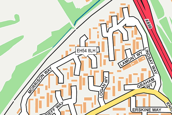 EH54 8LH map - OS OpenMap – Local (Ordnance Survey) EH54 8LH map - OS OpenMap – Local (Ordnance Survey)