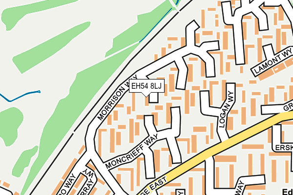 EH54 8LJ map - OS OpenMap – Local (Ordnance Survey) EH54 8LJ map - OS OpenMap – Local (Ordnance Survey)