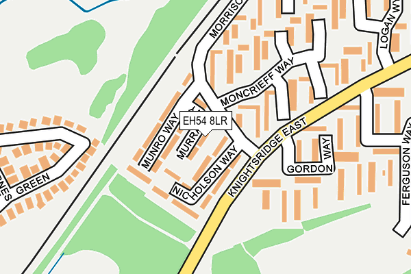 EH54 8LR map - OS OpenMap – Local (Ordnance Survey) EH54 8LR map - OS OpenMap – Local (Ordnance Survey)