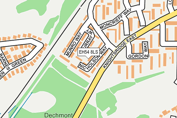 EH54 8LS map - OS OpenMap – Local (Ordnance Survey) EH54 8LS map - OS OpenMap – Local (Ordnance Survey)