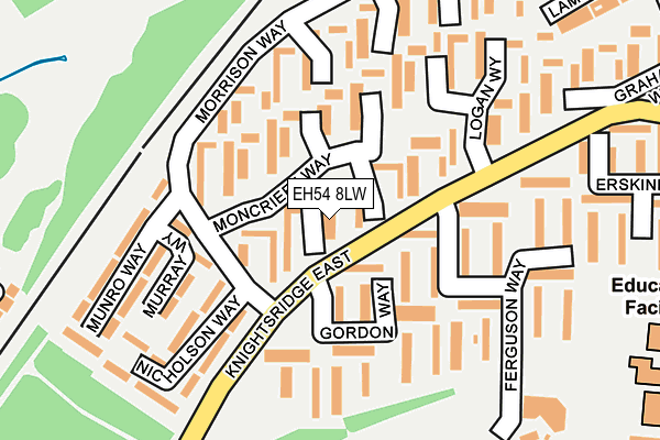 EH54 8LW map - OS OpenMap – Local (Ordnance Survey) EH54 8LW map - OS OpenMap – Local (Ordnance Survey)
