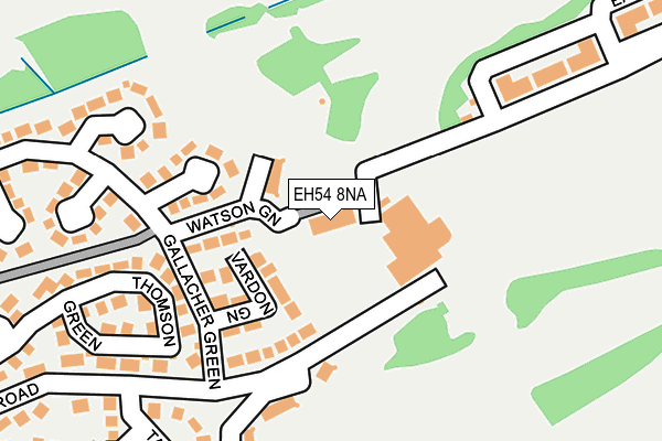 EH54 8NA map - OS OpenMap – Local (Ordnance Survey) EH54 8NA map - OS OpenMap – Local (Ordnance Survey)