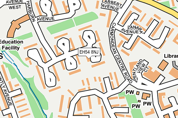 EH54 8NJ map - OS OpenMap – Local (Ordnance Survey) EH54 8NJ map - OS OpenMap – Local (Ordnance Survey)