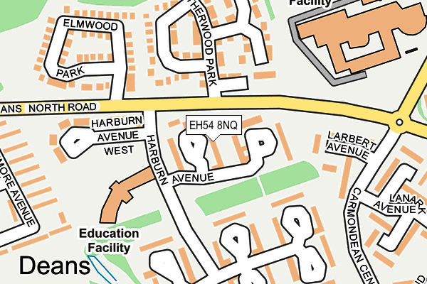 EH54 8NQ map - OS OpenMap – Local (Ordnance Survey) EH54 8NQ map - OS OpenMap – Local (Ordnance Survey)