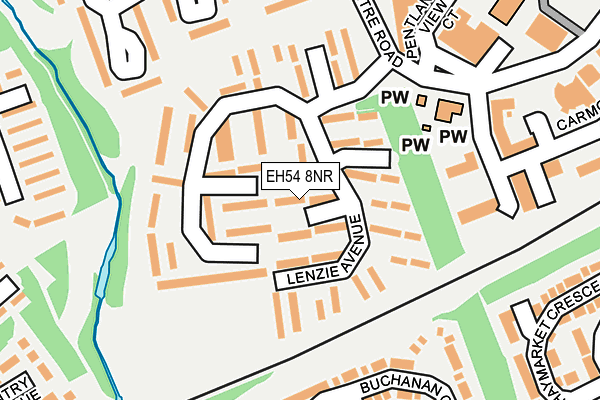 EH54 8NR map - OS OpenMap – Local (Ordnance Survey) EH54 8NR map - OS OpenMap – Local (Ordnance Survey)