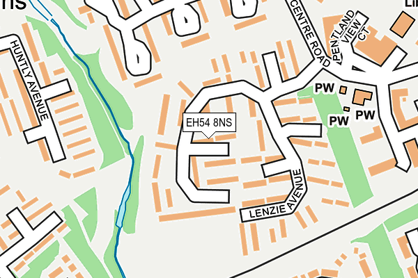 EH54 8NS map - OS OpenMap – Local (Ordnance Survey) EH54 8NS map - OS OpenMap – Local (Ordnance Survey)